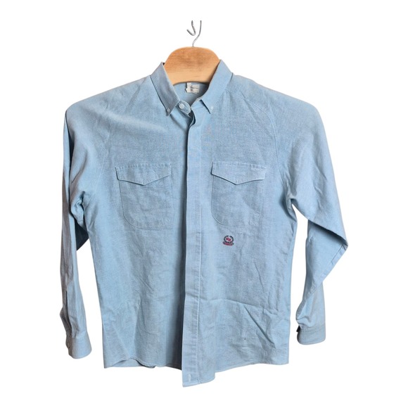 VTG Mo Betta by Westmoor Men's 16.5 35 Blue Denim Button Down Western Shirt - Picture 2 of 7